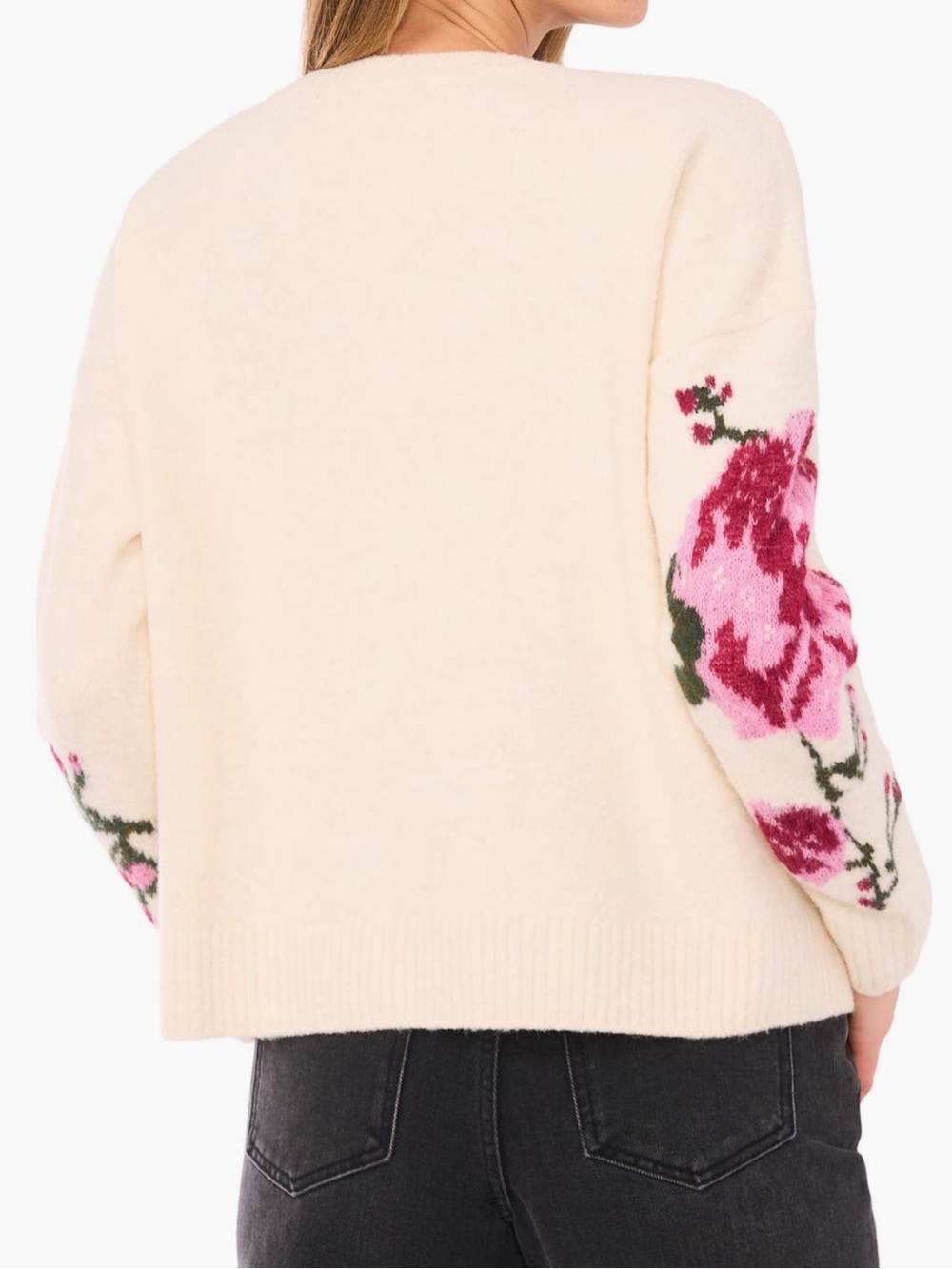Beautiful 1. State Cream Sweater with Floral Details - Picture 4 of 11